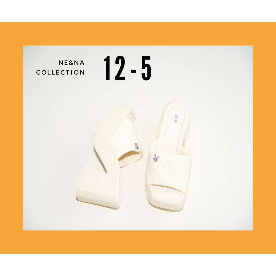 รองเท้าเเฟชั่นผู้หญิงเเบบคัชชูเเฟชั่นเปิดหน้าเท้าส้นสูง No. 12-5 NE&NA Collection Shoes