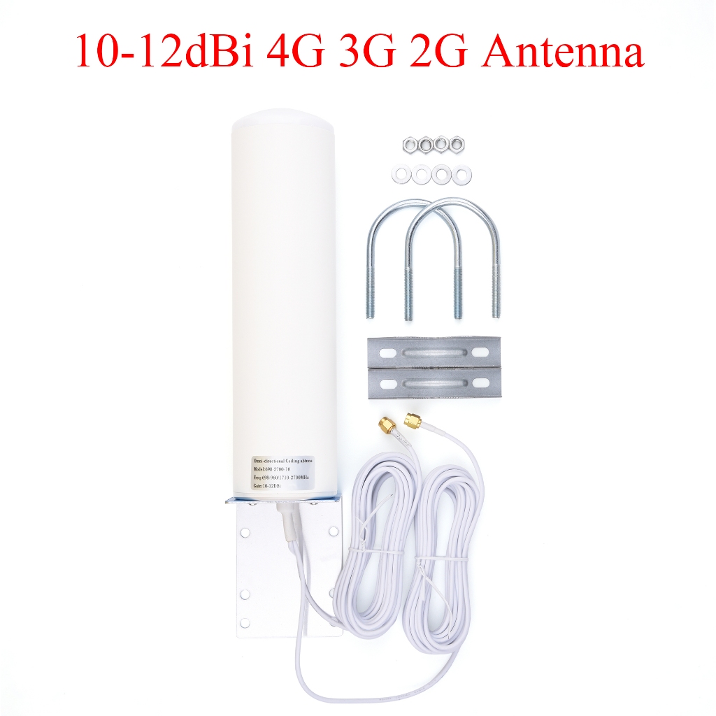 เสาอากาศภายนอก10-12dBi4G LTE698-2700MHzเสาอากาศภายนอก4G 3G 2Gตัวเลื่อนคู่SMAตัวผู้ สายเคเบิล5ม./16.4ฟุตสำหรับเราเตอร์โมเ