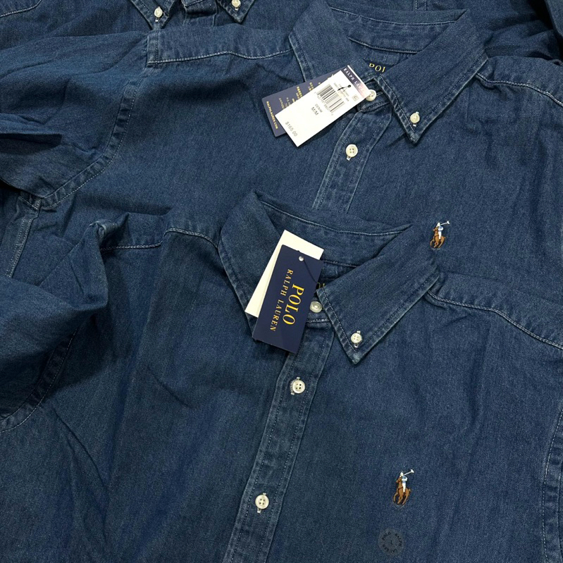 Polo Ralph Lauren  custom fit Button-Down Logo Denim Shirt