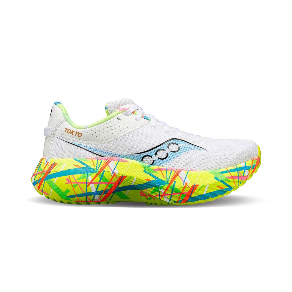 SAUCONY M KINVARA PRO - WHITE/CITRON รองเท้าวิ่ง ผู้ชาย ซาวโคนี่ KINVARA PRO สีขาว
