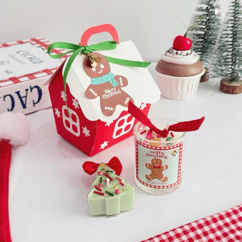 Smellsocute | Sweet Christmas home ใส่กล่องบ้านขนม เลือกกลิ่นได้ ของขวัญคริสมาสต์ พร้อมส่ง