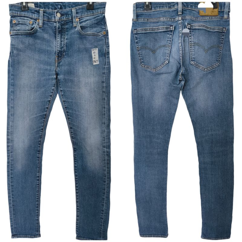 รหัส ก.1567 ตำหนิ ลีวาย รุ่น519 บิ๊กE อียิป เอว30-31 ยาว41 ปลายขา6 ยีนส์ชายมือสอง