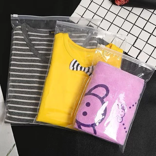 พร้อมส่ง✅ถุงรูดเก็บเสื้อผ้า50ใบ รูดรูดสีขุ่น หนา170ไมครอน พร้อมส่งในไทย