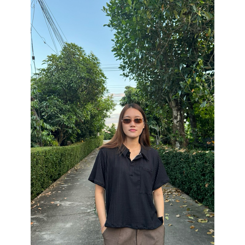 lamoonta เสื้อโปโลผ้าร่อง เสื้อโปโลผู้หญิง เสื้อไม่ต้องรีด ใส่เที่ยว ใส่ทำงาน