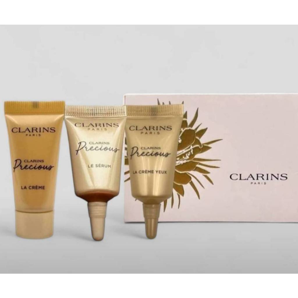 คุ้มมากค่ะ!!เซต 3ชิ้น ใหม่แท้ 100%Clarins Precious Mini Set รวมสุดยอดของแบรนด์ตัวใหม่ล่าสุดค่ะ