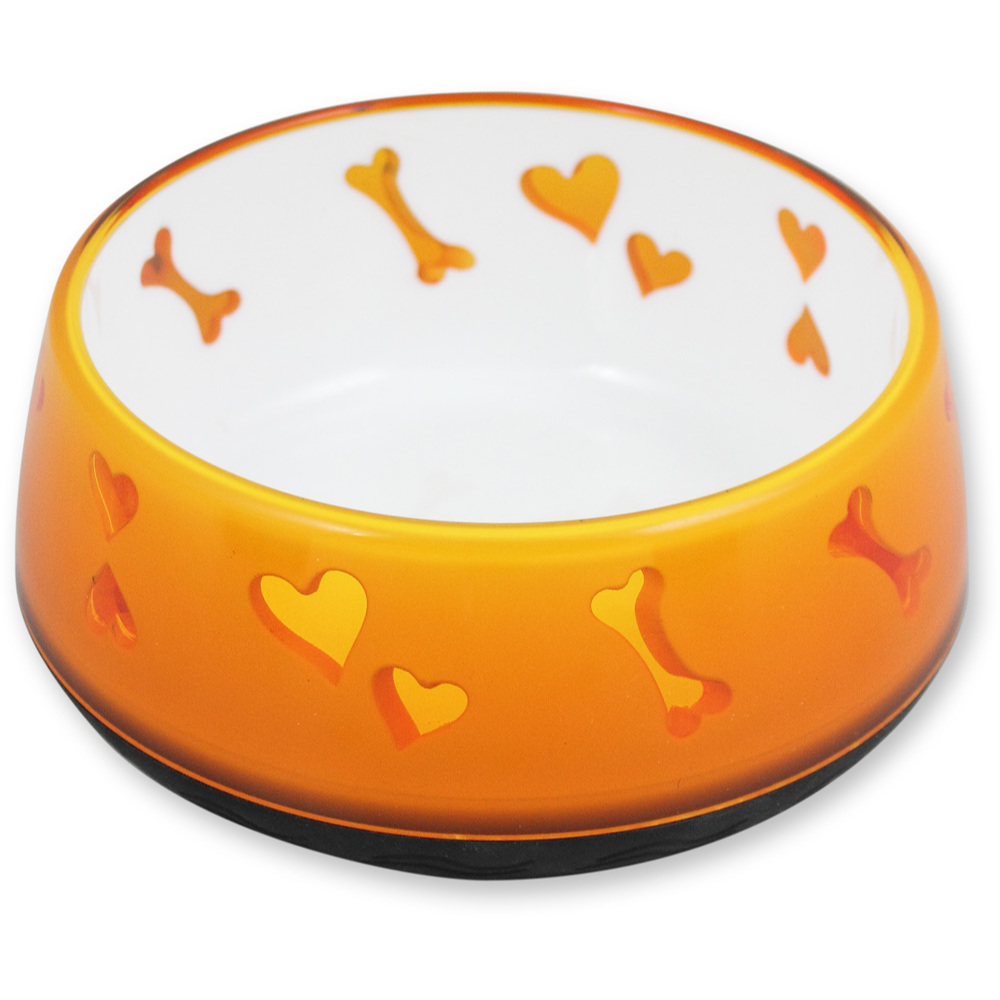 AFP ชามใส่อาหาร สีส้ม Dog Love Bowl - Orange L