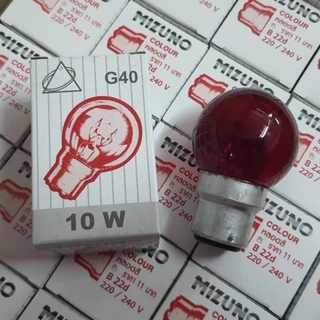 หลอดปิงปอง 3-5W,10W*** สีแดง ขั้วเขี้ยวB-22 สินค้าไทย มาตรฐานม.อ.ก. *เทสไฟทุกดวง*