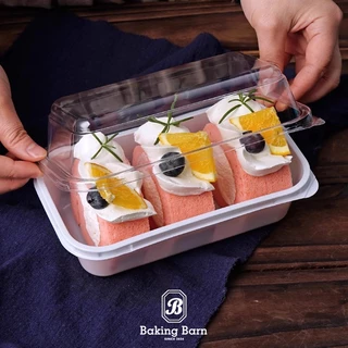 Baking Barn Cake box 14x8x6.5 ซม. (50 ชิ้น/แพ็ค) กล่องใส่ขนม กล่องขนมชิ้นเล็ก