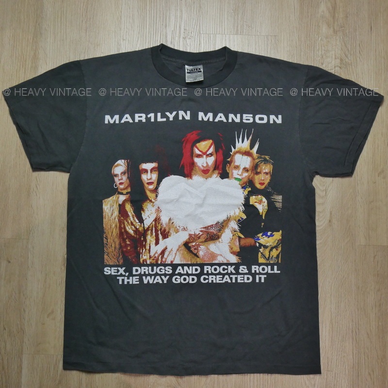 MARILYN MANSON Rock is DEAD Tour 99 Bio Washed เสื้อวินเทจ เสื้อทัวร์ วงร๊อค heavy vintage shirt