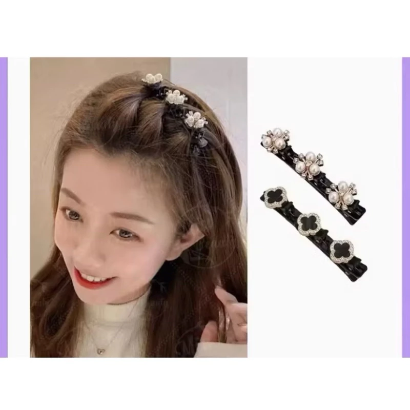 กิ๊บติดผมถักรูปผีเสื้อประดับมุกและพลอยเทียม thumbnail 5