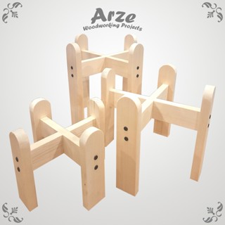 ขาตั้งกระถางต้นไม้ ทรงไม้ไอติม ที่วางกระถาง ผลิตจากไม้สนนอก …