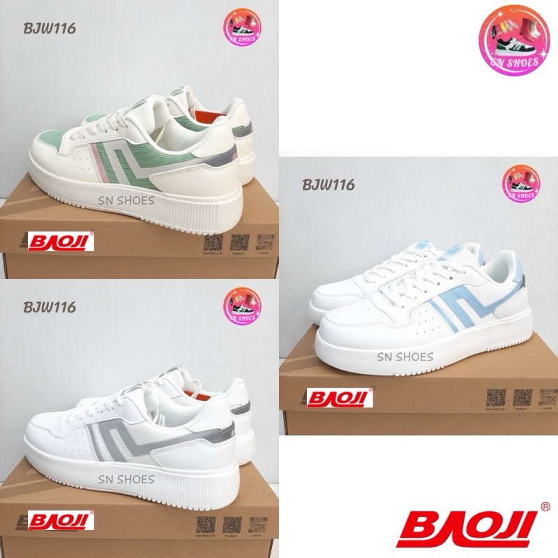 รองเท้าผ้าใบ BAOJI เเท้100% BJW 116 รองเท้าผ้าใบผู้หญิง ไซร้ 37-41