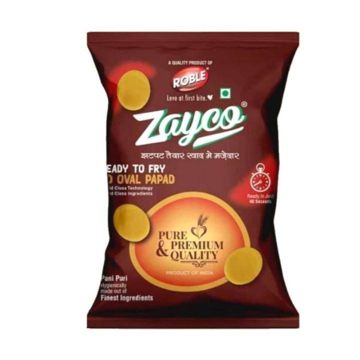 Zayco Ready-to-Fry Oval Pani Puri Papads 1kg