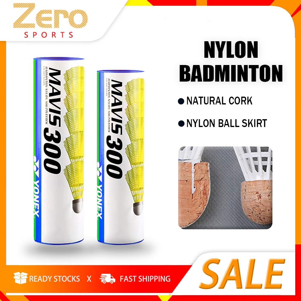 YONEX MAVIS 300/600 ลูกแบดมินตันพลาสติก เป็นลูกที่มีความทนทานกว่าลูกไนล่อนทั่วไป 4-5 เท่า เหมาะสมในการนำไปฝึกหัด