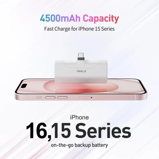 iWALK LinkPod4 4500Cแบตสำรองไร้สาย 20WFastChargeหัวชาร์จTypeCใช้กับiPhone17,16,15,สมาร์ทโฟนแอนดรอยด์