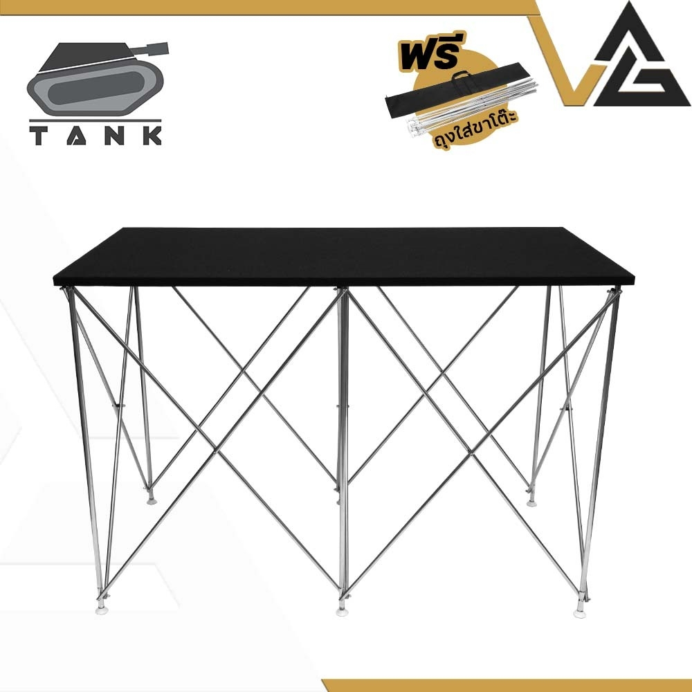 โต๊ะอเนกประสงค์ TANK ST-120 ECO V3 วางเครื่องเสียง ขาเเข็งเเรง พับได้ รับน้ำหนักได้ดี Portable Table