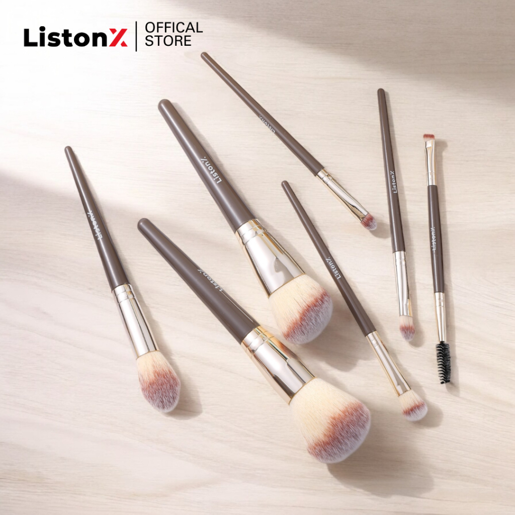 ListonX [สินค้าใหม่]ชุดแปรงแต่งหน้า(นางฟ้า) เกรดพรีเมียม 7 ชิ้น (ขนนุ่มพิเศษ) | ชุดแปรงแต่งหน้ามืออาชีพ รูปที่ 5