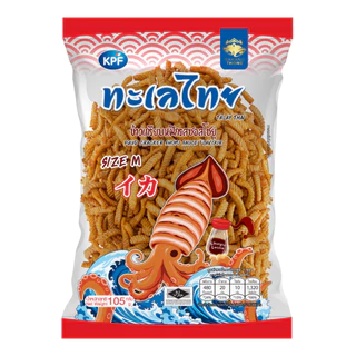 [แพ็ค 3ซอง] ทะเลไทย ข้าวเกรียบกุ้งรสหมึกย่าง ข้าวเกรียบหมึกรสเผ็ดหวาน/ซอสโซยุ 105ก. - KP FOODS