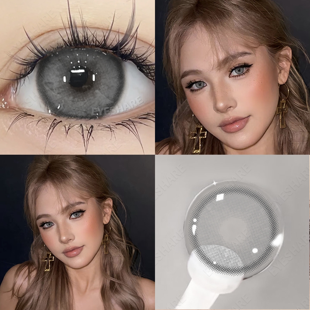 ส่งไวจากไทย ลายฮิต ขายดีมาก LEMON 💖เฉดสีพาสเทล Contact Lenses สีแคนดี้  Mini 💖Pink/Gray/Brown คอนแทค
