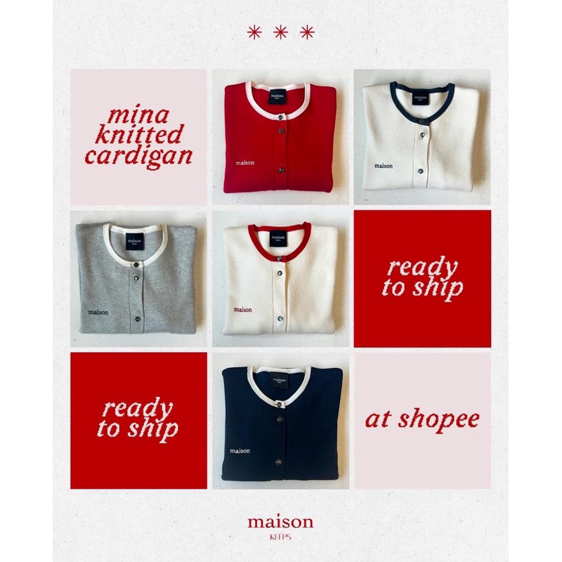 [พร้อมส่ง] maison KEEPS | Mina Knitted Cardigan เสื้อคาร์ดิแกน ไหมพรม