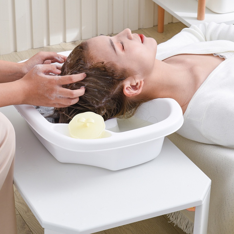 พร้อมส่ง ! อ่างสระผมผู้ป่วยติดเตียงรุ่นล่าสุด งานแท้ หนาจริง ฟรี ! อุปกรณ์การสระผมครบชุดใหญ่สุดคุ้ม - รูปที่ 5