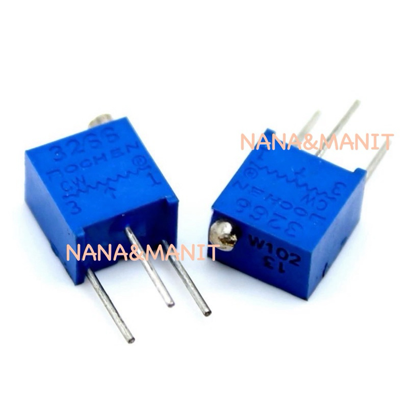 ตัวต้านทานปรับค่า 12 รอบ VR แนวตั้ง 3266 Trimpot  Potentiometer    ✅สามารถดู ค่าได้ ในรูป ตาราง ✅แพ็ค 5 ตัว