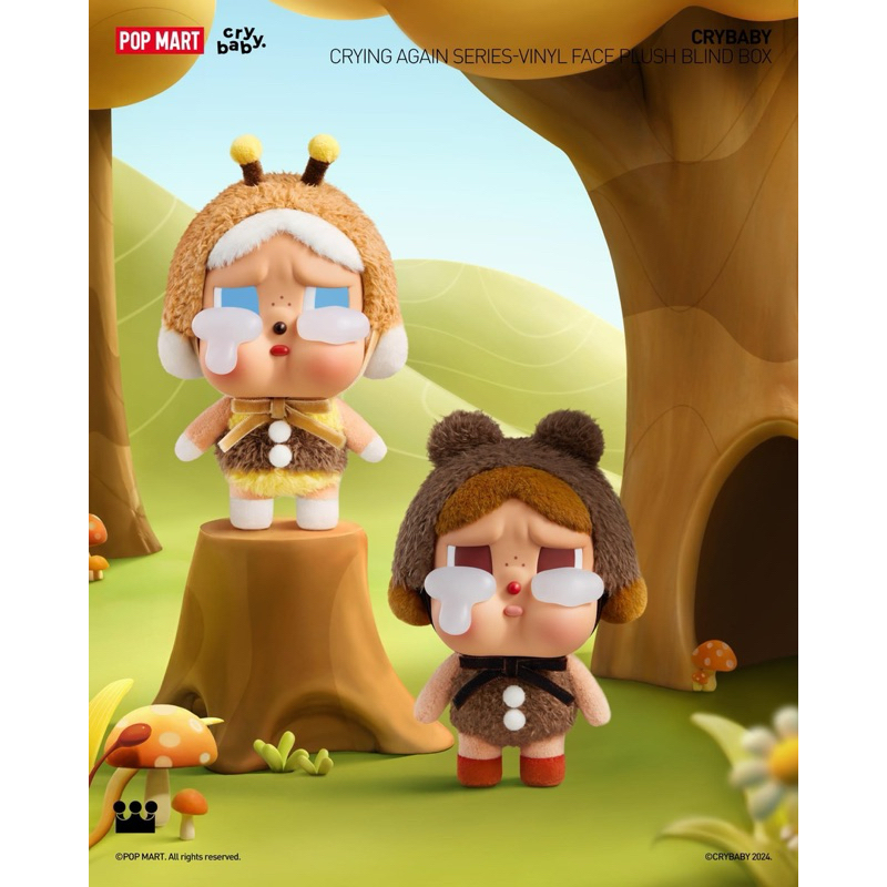 พร้อมส่งในไทย!! แบบเลือกตัวเช็คการ์ด พวงกุญแจห้อยกระเป๋า CRYBABY Crying Again Series Vinyl Face Plush Blind Box