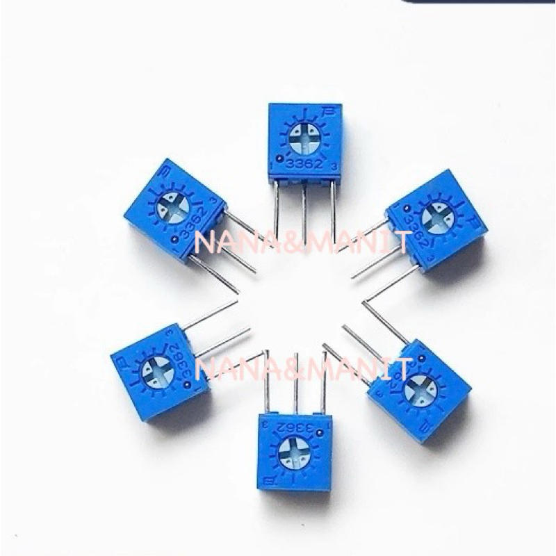 ตัวต้านทานปรับค่า  3362 แนวตั้ง Trimpot  Potentiometer    ✅สามารถดู ค่าได้ ในรูป ตาราง ✅แพ็ค 5 ตัว