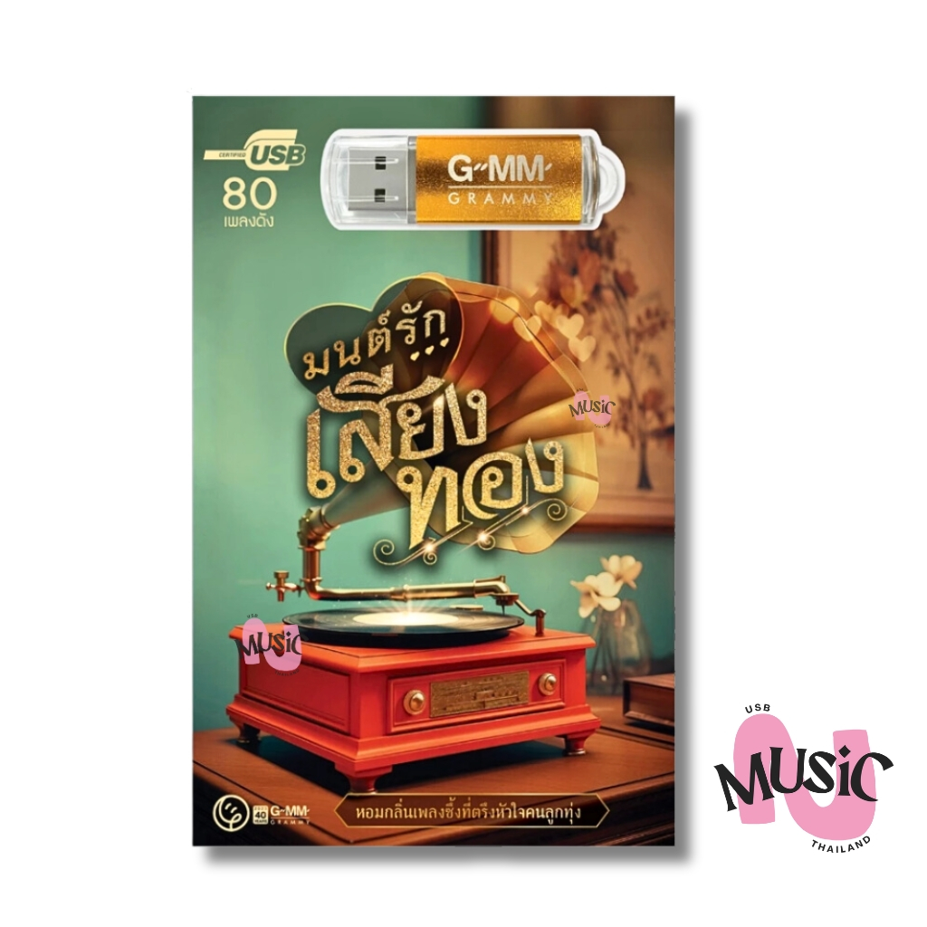 USB รวมเพลง ลูกทุ่งฮิต มนต์รักเสียงทอง MP3    MUSIC : 80 เพลง