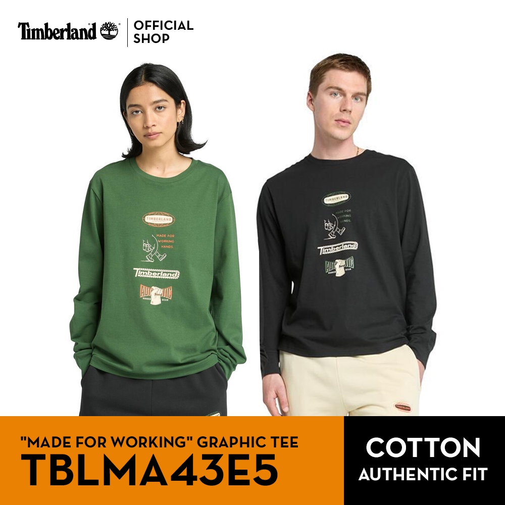 Timberland Men’s Long Sleeve “Made For Working” Graphic T-Shirt เสื้อยืดแขนยาว (TBLMA43E5)