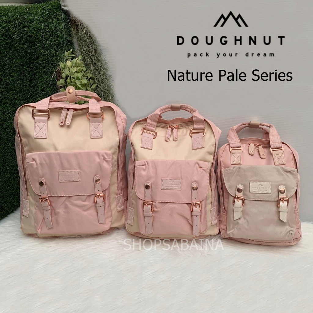 Doughnut Macaroon Jungle Series Backpack กระเป๋าเป้สะพายหลัง กระเป๋าโดนัท (แถมพวงกุญแจ)