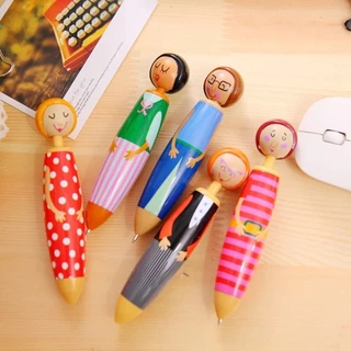 ปากกาลูกลื่นรูปการ์ตูนคนน่ารัก Cartoon pen หมึกน้ำเงิน ขนาด 0.5 มม.