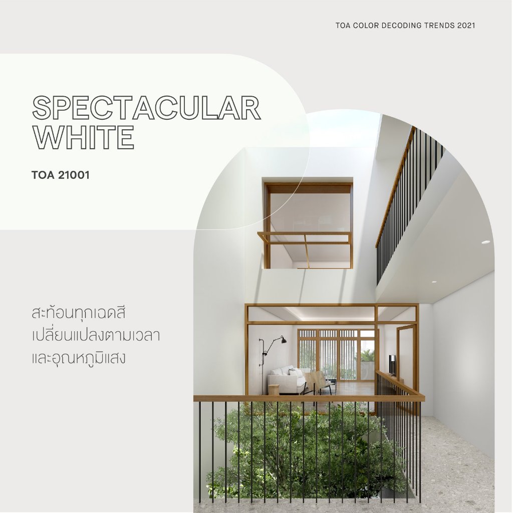 TOA SUPER MATEX สีน้ำ สีขาว 21001 Spectacular White มีให้เลือก สีภายนอก สีภายใน สีกึ่งเงา ขนาด 3 ลิต