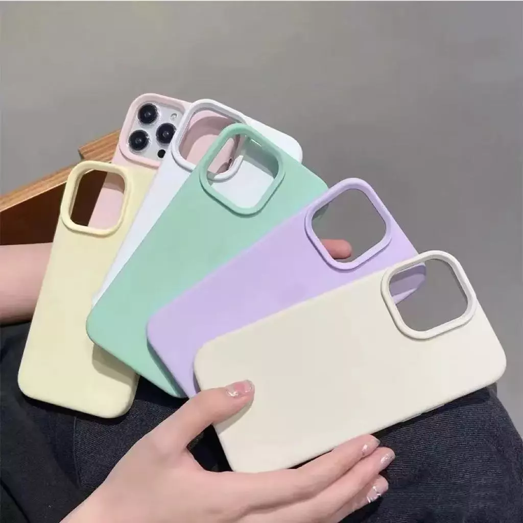 เคสกำมะหยี่ สีพื้นโลโก้ สำหรับรุ่น iPhone 14 14Pro Max14plus เคสซิลิโคน iPhone 14 Pro Max