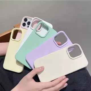 เคสกำมะหยี่ สีพื้นโลโก้ สำหรับรุ่น iPhone 14 14Pro Max14plus เคสซิลิโคน iPhone 14 Pro Max