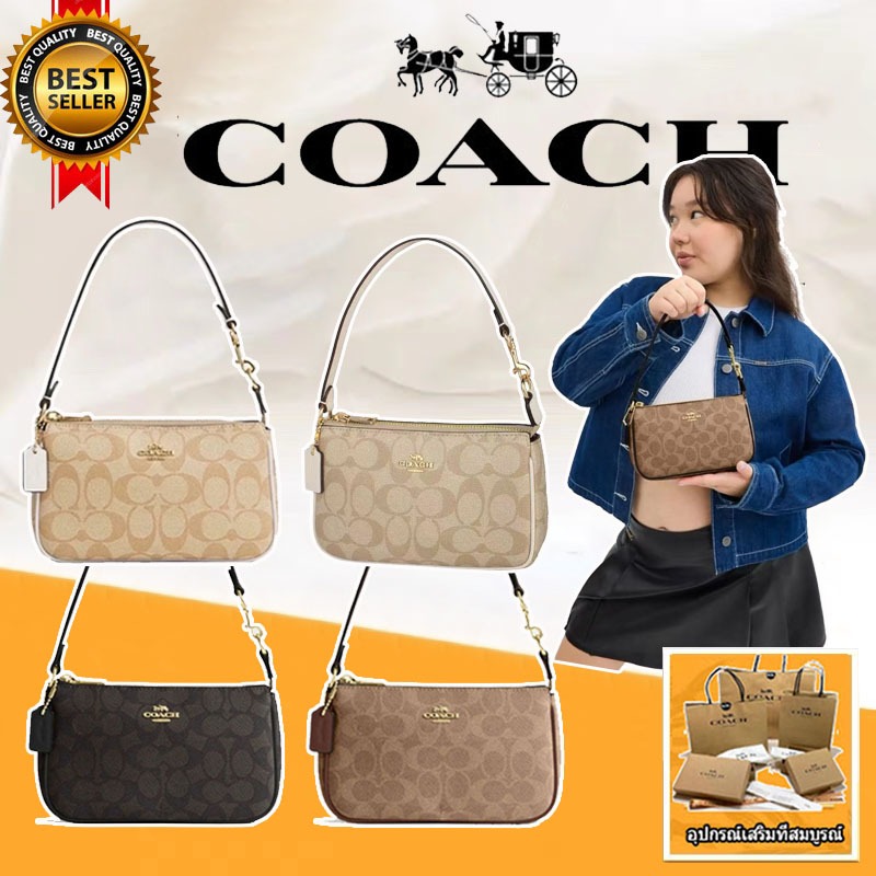 🔥 100% Outlet กระเป๋าสะพายข้างผู้หญิง COACH แท้ กระเป๋าผู้หญิง Mahjong bag C3308