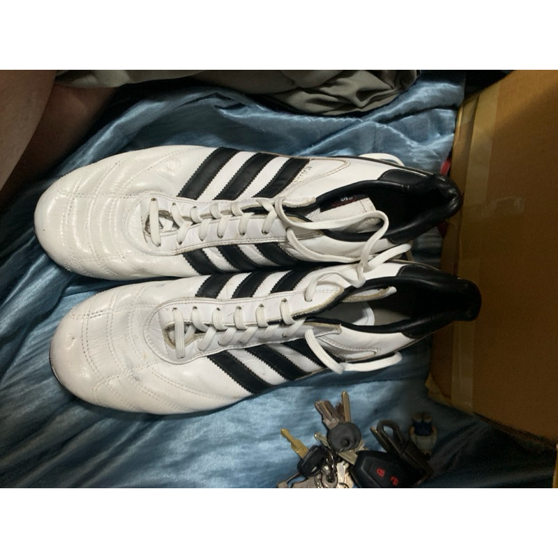รองเท้าฟุตบอลมือสอง สตั๊ดAdidas copa kaiser 5ขนาด46/290หนังแท้หนังดีปุ่มเหล็กแบบSGไม่ปริไม่เปิด ซอฟเ