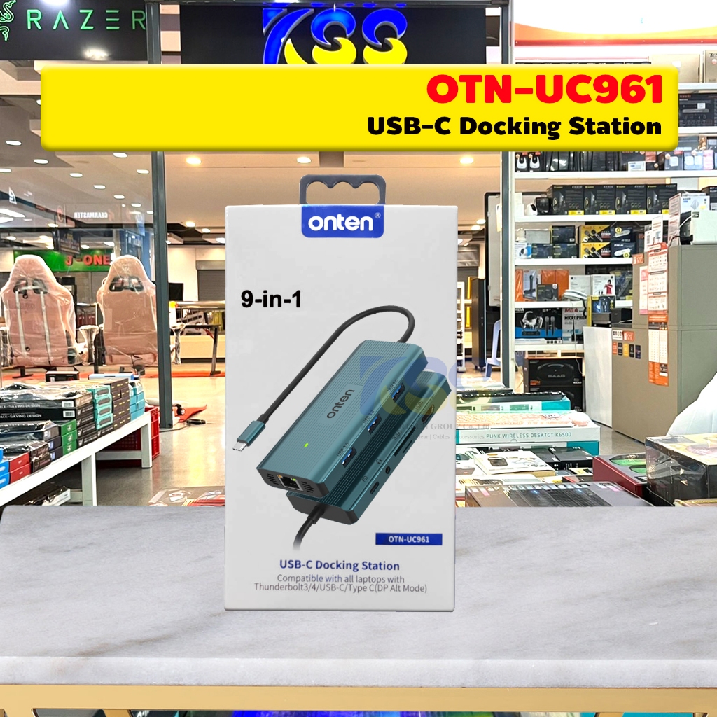ONTEN OTN-UC961 USB-C Docking Station 9 in 1 อุปกรณ์แปลงสัญญาณ