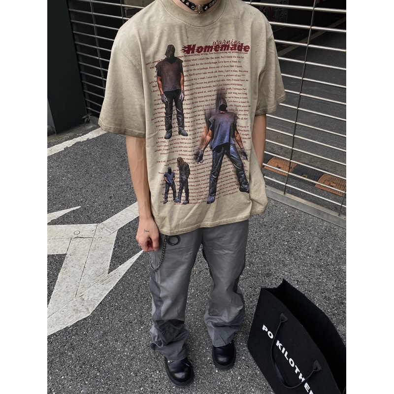 [พร้อมส่ง] Spenzer.street | Warning🖤โอเวอร์ไซส์ เสื้อผ้าสตรีท เนื้อผ้าดี ทันกระแส unisex 2024 ขายดี