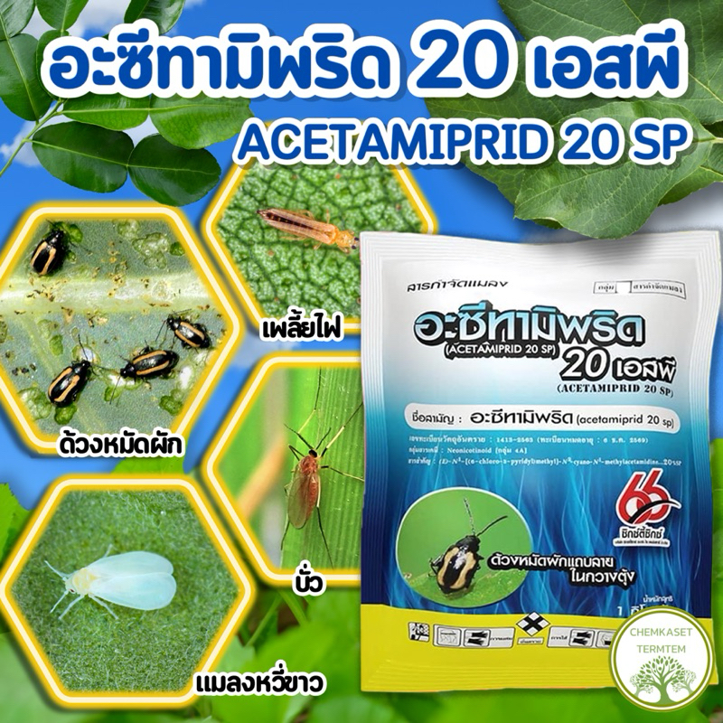 อะซีทามิพริด 20เอสพี ตราซิกซ์ตี้ซิกซ์ ขนาด 1กิโลกรัม