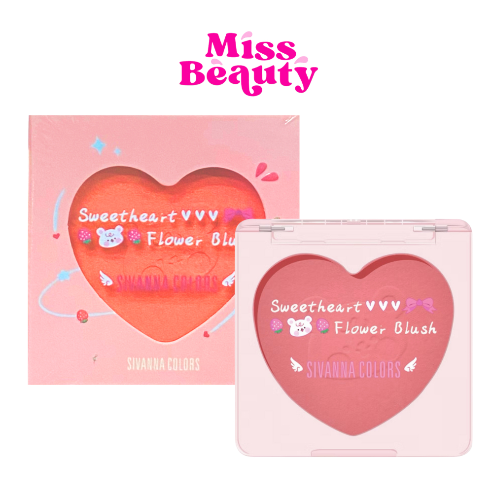 HF802 Sivanna Colors Sweetheart Flower Blush ซีเวนน่า คัลเลอร์ส สวีทฮาร์ท เฟลาเวอร์ บลัชออน 3 กรัม