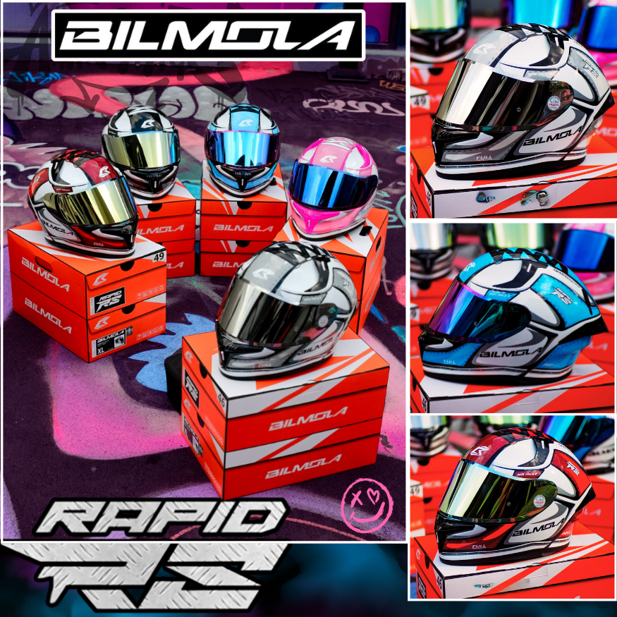 แถมฟรี!! ชิลด์ปรอท!! หมวกกันน็อค BILMOLA RAPID RS SNEAKER [ LIMITED EDITION ] ของแท้!! ส่งไว!!
