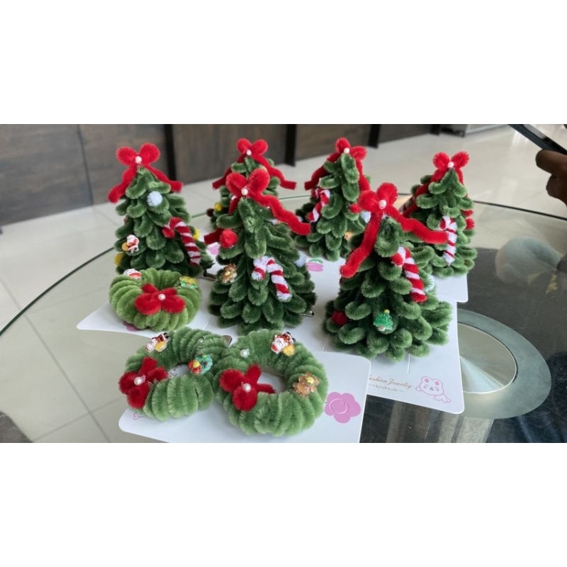 กิ๊บต้นคริสต์มาส 3D (handmade)