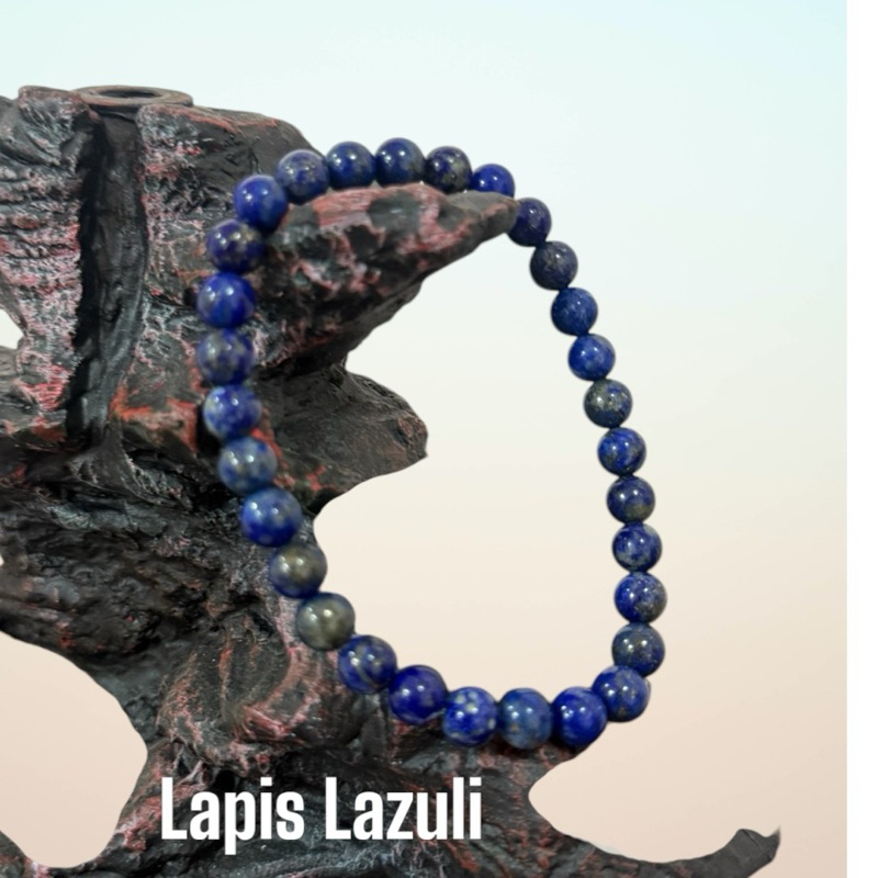 Lapis Lazuli 6 mm กำไลหินแท้ลาพิส 6 มม