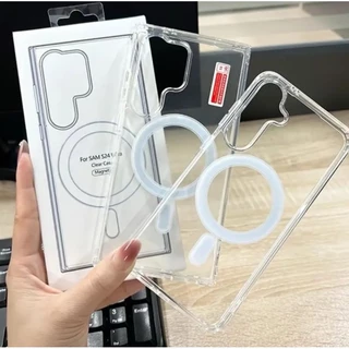 เคสแม่เหล็กใส สำหรับ Samsung A57 / A56 / A55 / A54 / A37 A36 A35 A26 A25 A17 A16 A15 A07 A06 TPU Wireless Charging Case