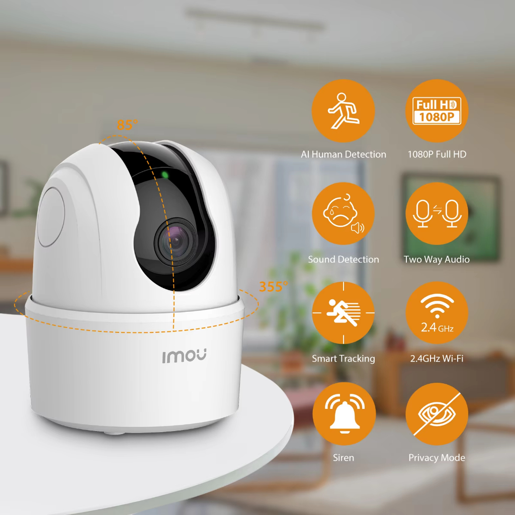 IMOU Ranger  2C PRO 3MP /5MP กล้องวงจรปิดภายใน การติดตามอัจฉริยะด้วยการครอบคลุม 360° ราคา ถูกที่สุด ดีลบีเคเค แกลเลอรีภาพที่ 9