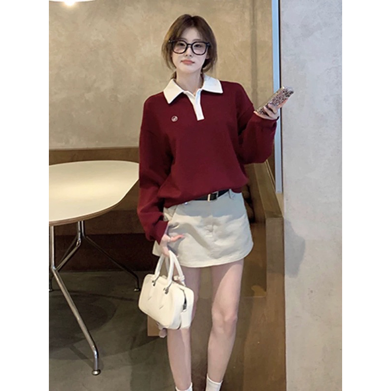 เสื้อแขนยาวคอปกมี2สี