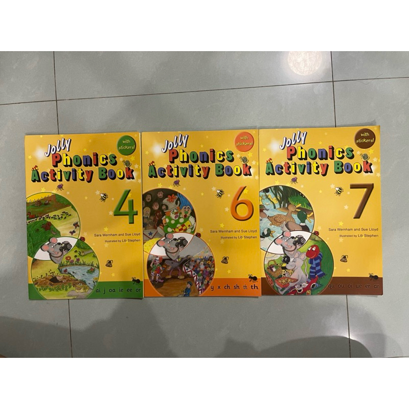 (มือหนึ่งไม่กริบ) jolly phonics activity book เล่ม 4 6 7