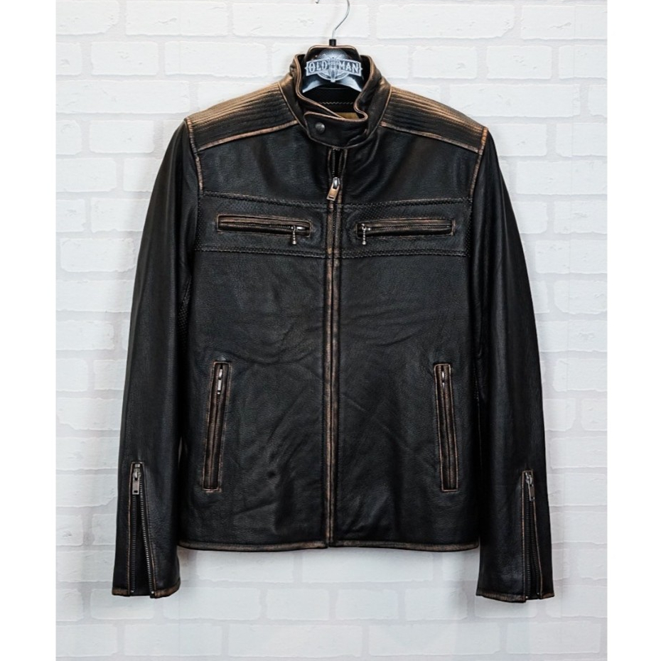เสื้อหนังขี่มอเตอร์ไซค์ แจ็คเก็นหนังแท้ขี่มอไซค์ เสื้อการ์ดรุ่น Caveman 802SC ​Jacket (Super cool) แ