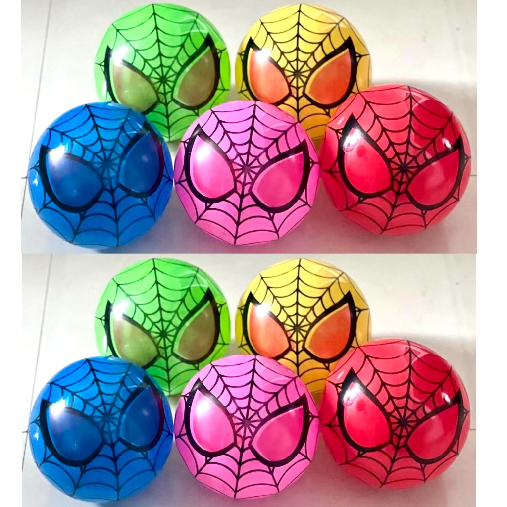 บอล สไปเดอร์แมน แมงมุม PVC ขนาด 9 นิ้ว มีตาข่าย Ball บอลเป่าลม บอลการ์ตูน ฟุตบอลเด็ก ลูกบอล บอลเด็ก
